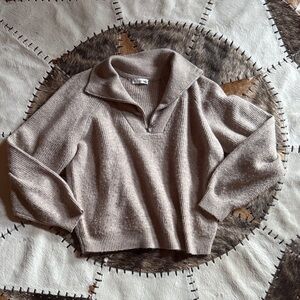 Gentle Fawn Taupe Cowl Neck Sweater